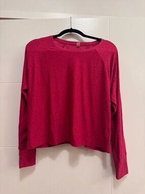 Beyond Yoga Women's Long Sleeve Relaxed Tee - Raspberry